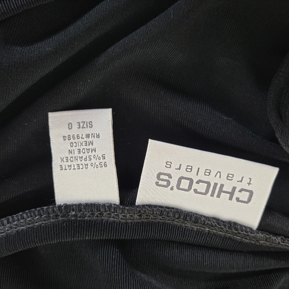 Chicos Travelers Black Slinky Tank Size 0 - Picture 5 of 6